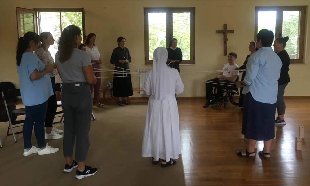 Pflegekurs: Teamwork „gemeinsames Handeln“.